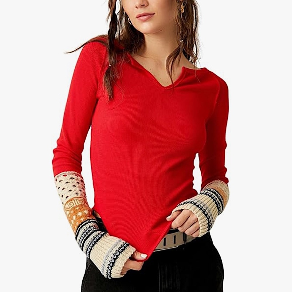 NWT Free People Cozy Craft Cuff Thermal - Size XS